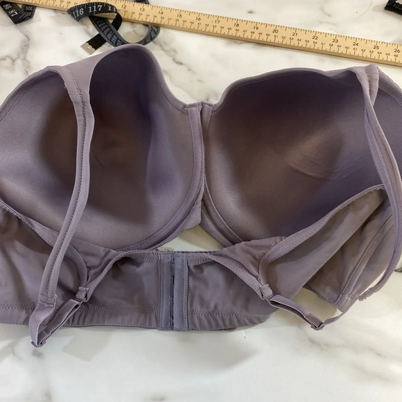 Leading Lady T-Shirt Bra Womens Sz 44F Plus Purple Underwire Lined Full Coverage - Picture 3 of 5